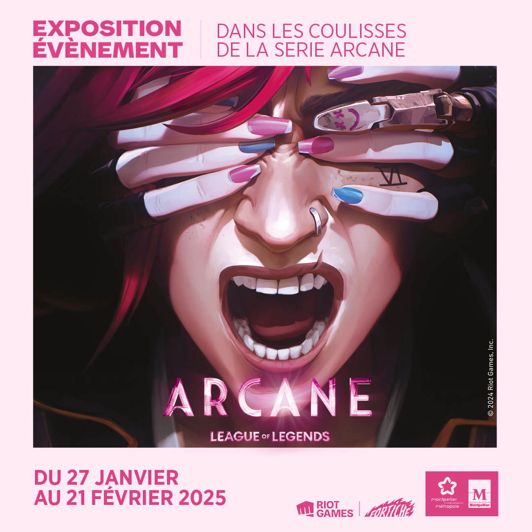 ⚡ Vi &amp; Jinx débarquent dans quelques jours ! ⚡
L’expo évènement "Dans les coulisses de la série <a href="/arcaneshow/">Arcane</a>" ouvre ses portes le 27 janvier à Montpellier. 
🎟️ Entrée gratuite 

<a href="/ForticheProd/">Fortiche prod</a>
