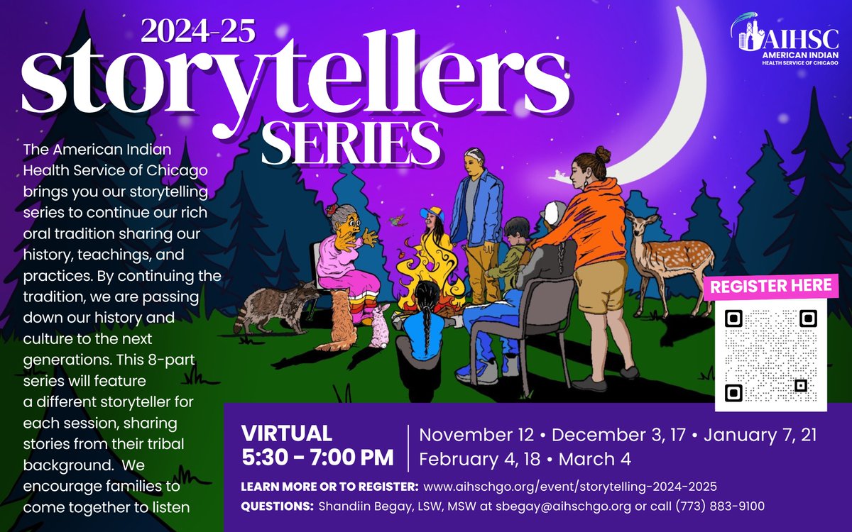 AIHSChicago's tweet photo. Join us Tuesday, January 21 for Storytelling! The American Indian Health Service of Chicago brings you our storytelling series to continue our rich oral tradition sharing our history, teachings, and practices. By continuing the tradition, we are passing down our history and cu... https://t.co/rJCfPsDtBJ