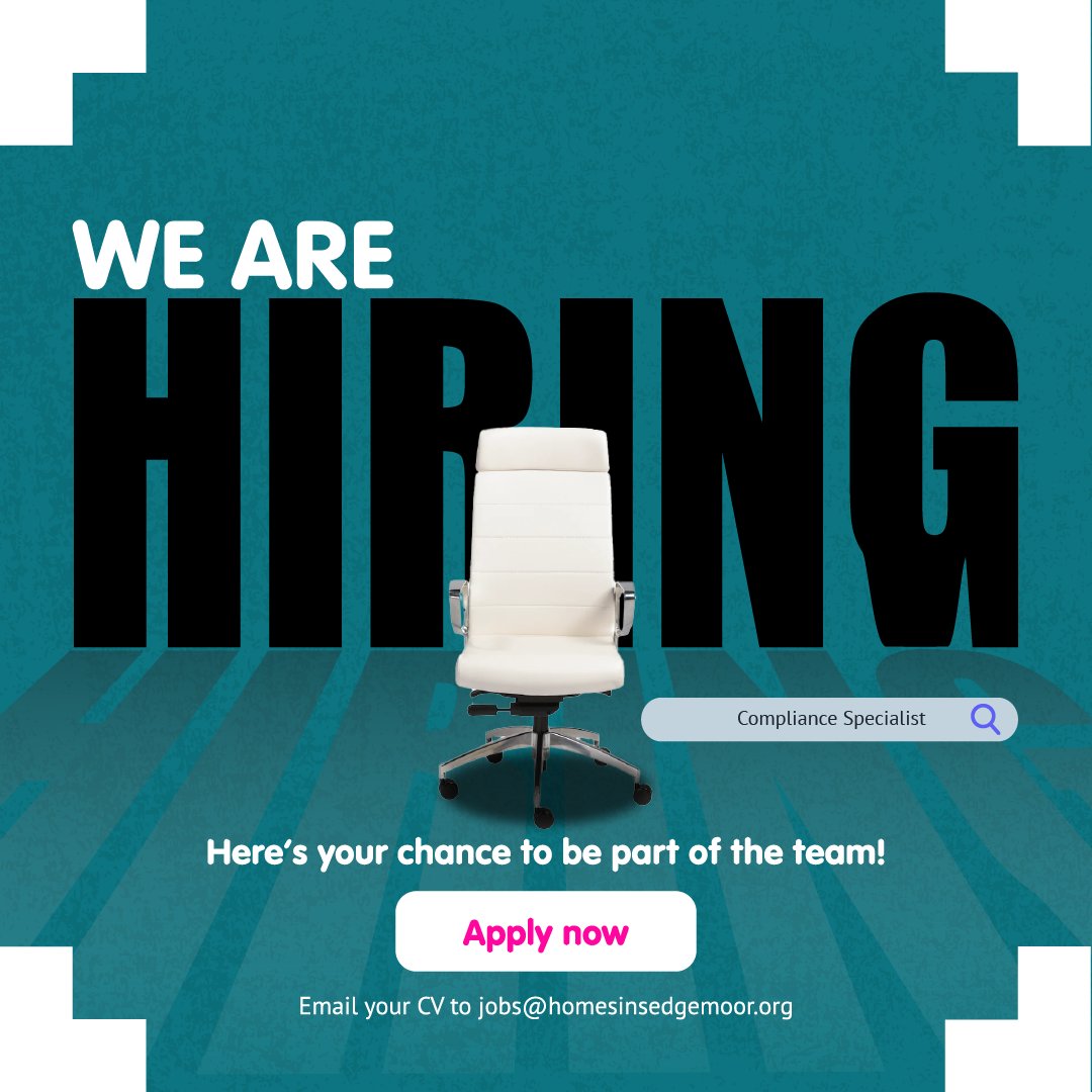 🚀 We're Hiring: Compliance Specialist! 🚀

Join our dynamic team and make a real impact! 💼 Salary: Up to £47,754 (negotiable) 🌴 30 days annual leave + bank holidays 🚗 Generous mileage allowance

Apply now: homesinsedgemoor.org/vacancies/comp… #GoTeamHiS #Jobs #Hiring #Vacancy #Somerset