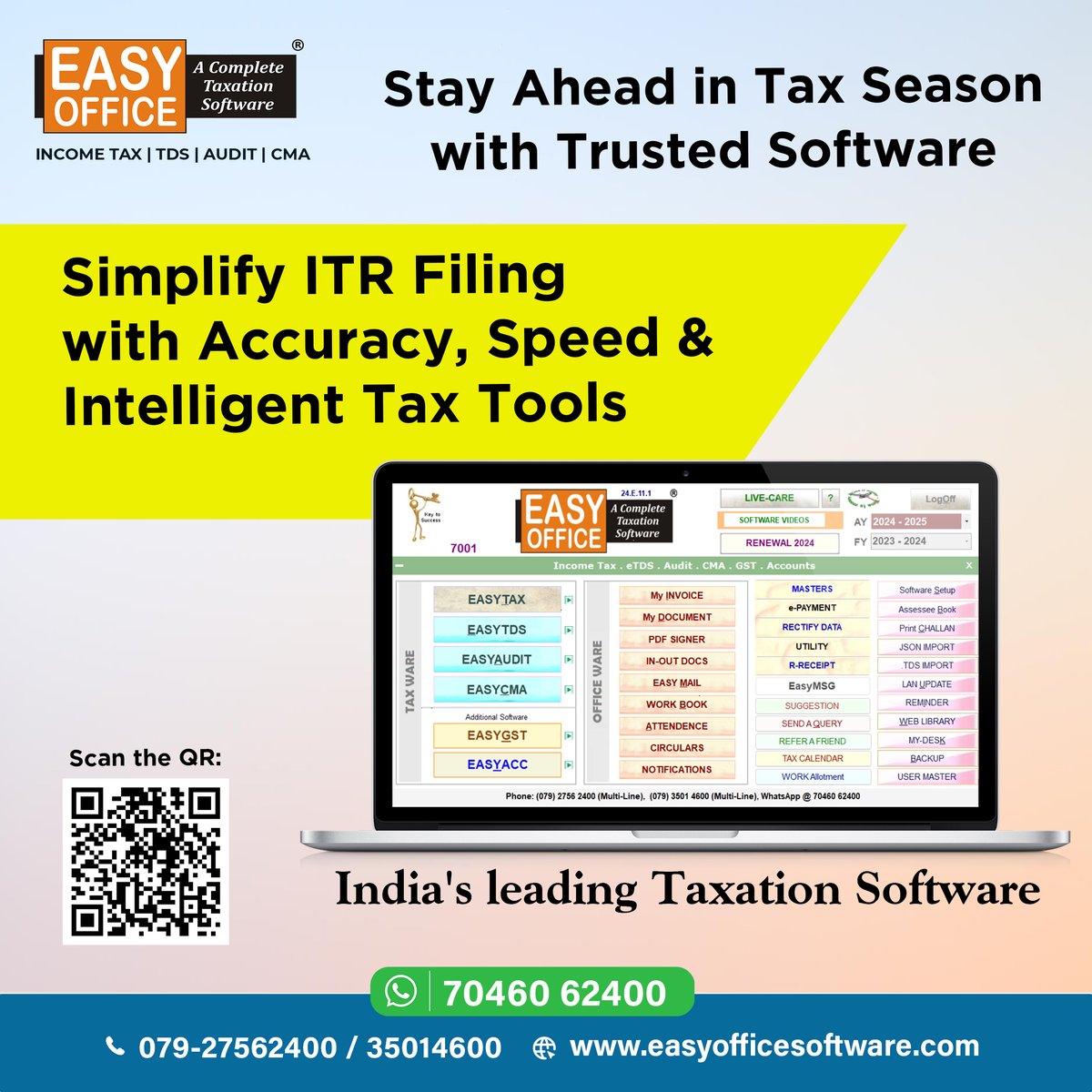 electrocom11's tweet photo. Join thousands of professionals who trust EasyOFFICE to handle their tax season stress-free.

𝐑𝐞𝐪𝐮𝐞𝐬𝐭 𝐚 𝐃𝐞𝐦𝐨
📞079-27562400 | 35014600 
🌐https://t.co/LRXl8cS0cH

#incometax #incometaxsoftware #itr #itrsoftware #itr1 #itr2 #itr3 #itr4 #itr5 #itr6 #itr7 #updatedreturn https://t.co/pmI3BjRI0D