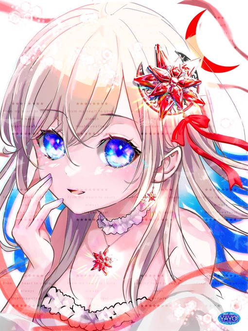 1月の誕生石ガーネットスター高画質は投稿先にて→   #アイビス #イラスト 