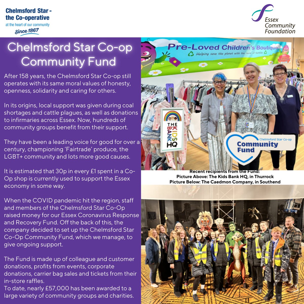 Essex Community Foundation (@essex_cf) on Twitter photo This week's #FundHolderFriday celebrates the legacy of the <a href="/CStarCoop/">Chelmsford Star Co-operative</a> and their Chelmsford Star Co-Op Community Fund.
#localcharity #Community This week's #FundHolderFriday celebrates the legacy of the <a href="/CStarCoop/">Chelmsford Star Co-operative</a> and their Chelmsford Star Co-Op Community Fund.
#localcharity #Community