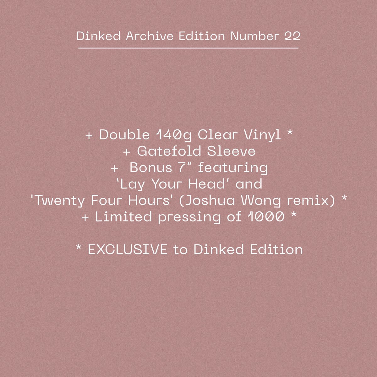 Following the success of their Mercury-nominated debut album, ‘Vehicles &amp; Animals’, <a href="/ATHLETEBAND/">Athlete</a> reached new heights with ‘Tourist’, featuring the massive hit singles “Wires” and “Half Light.” 

For it’s twentieth anniversary, we bring you a custom Dinked Archive edition!

INFO