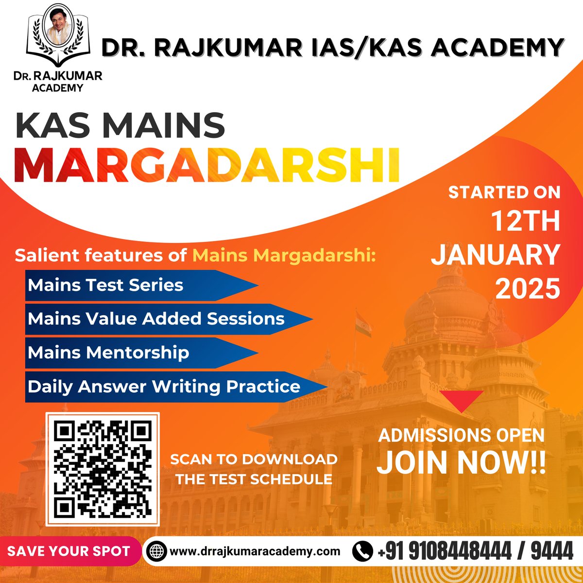 DrRajAcademy's tweet photo. Introducing KAS Mains Margadarshi, your comprehensive guide to success in the KAS Mains examination.
We are committed to guiding you on your journey to success.
Don’t miss out! 🚀📖
#KASPreparation #KASMains #Margadarshi #SuccessAwaits #FutureLeaders #drrajkumaracademy https://t.co/0sOwslHg4h