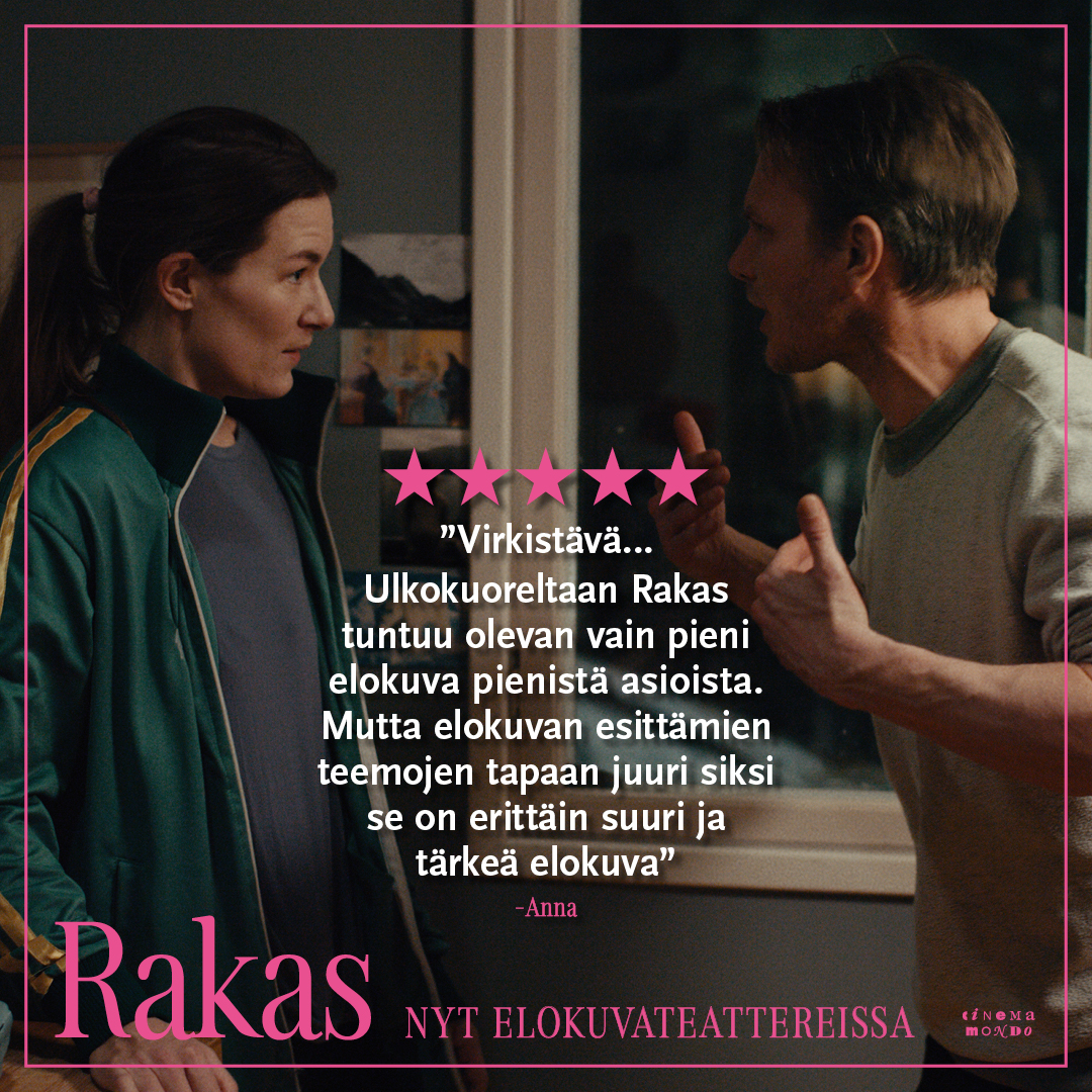 RAKAS nyt elokuvateattereissa.