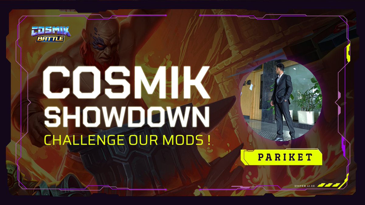 ⚔️Cosmik Showdown 8th edition starts in 30 minutes!⚔️ 

Are you ready to bring it, fellow Explorers &amp; Spacefarers? Remember what's at stake:

🎁 Winners: 3 Vulcan Boosters
🎁 Losers: 1 Vulcan Booster
🎉 End-stream raffle: Mystery Emote

🫡See you there! : bit.ly/4gYaQSz