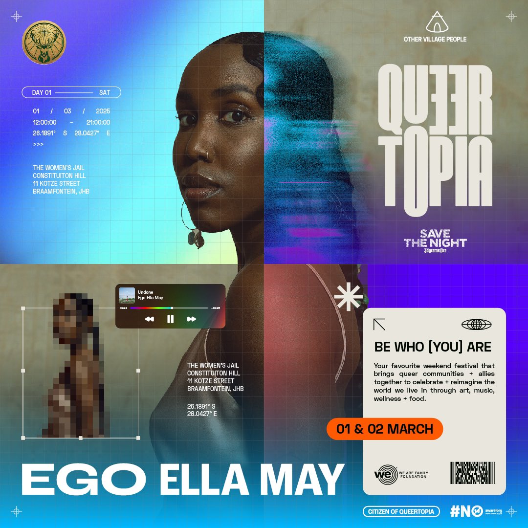 ICEKREAM_MAG's tweet image. Award-winning singer-songwriter @EgoEllaMay will be headlining the 3rd installment of Queertopia alongside South African greats such as @LangaMav @Zoe_Modiga &amp;amp; @Bongeziwe : icekream.co.za