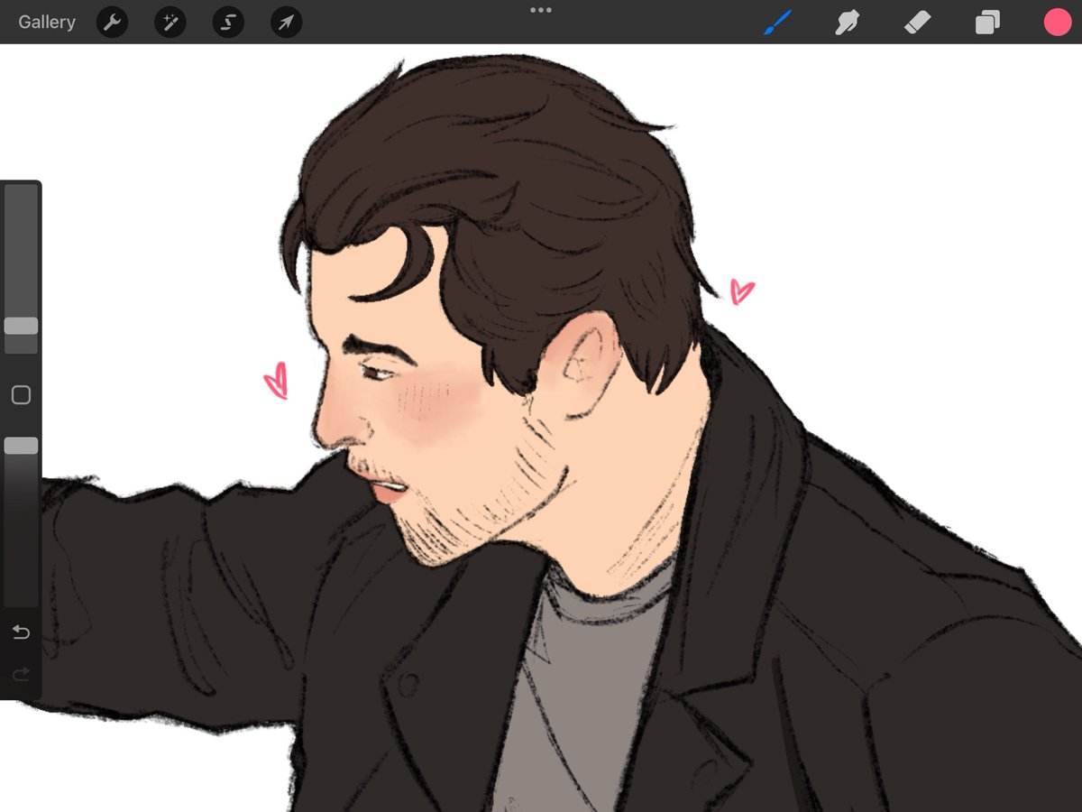 salamifella's tweet photo. barking a little 💞 gonna finish this at home with my actual brushes i use not the school ipad ones 🐈 https://t.co/pnS1CK9vjK