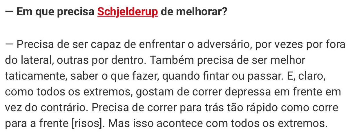 O treinador da Noruega a dizer bem o que Lage disse mal. O Lage tem dificuldade em expressar de forma correta o que pensa, mas no fundo foi exactamente isto que ele disse.