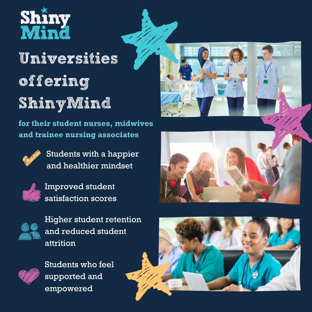Are you searching for a way to better support your university’s student nurses and midwives?

ShinyMind’s Student Edition is already empowering hundreds of students to navigate the demands of studies, placements, mental health, and home life. Co-designed with universities and