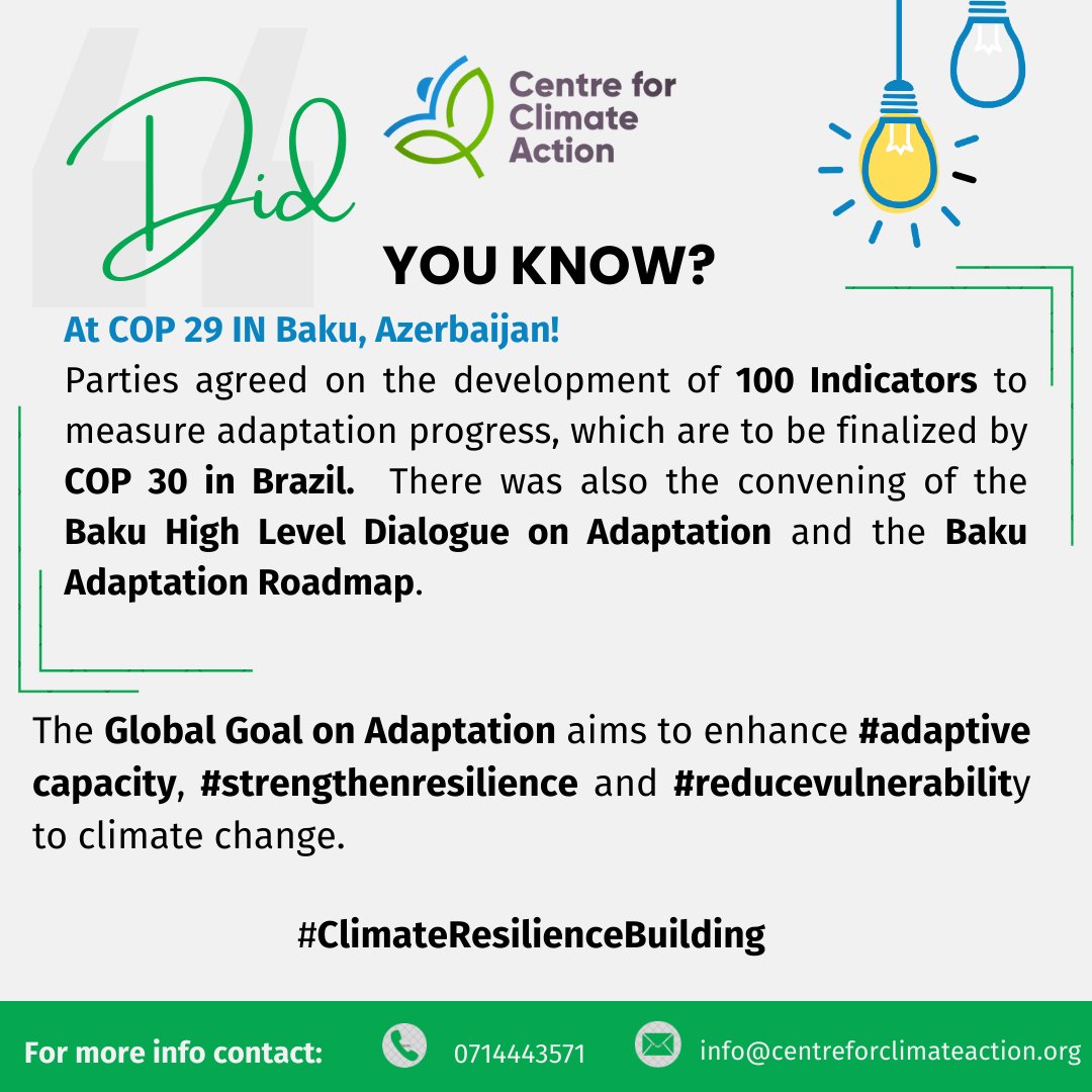 CCAResilience's tweet photo. The Global Goal on Adaptation (GGA), established under the Paris Agreement,  seeks to provide a framework for collective action by ensuring that adaptation efforts are context-specific, inclusive, and aligned with sustainable development goals. 

#ClimateResilienceBuilding https://t.co/VECpOP4bbe