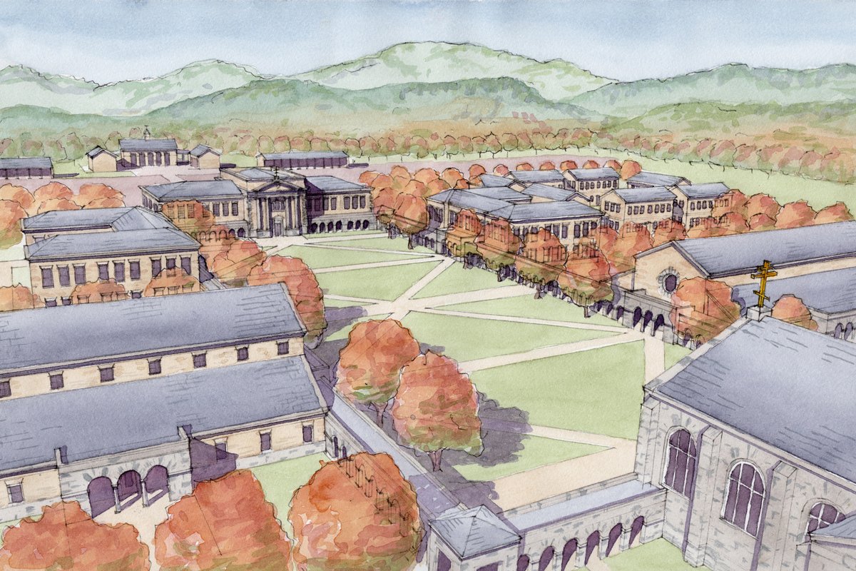 ErikBootsma's tweet image. Our design for a master plan for a new classical boarding school in New England.

The school would begin with a multipurpose admin, classroom and dorm building, which over time would be replaced by new dorms, classroom buildings and a chapel.

bootsmadesign.com/projects/educa…