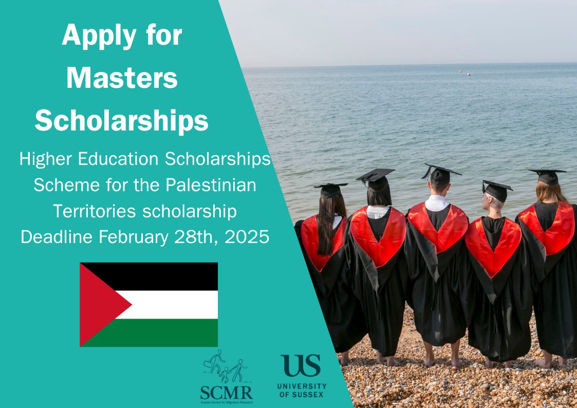 If you are resident citizen of #Palestinian Territories &amp; employed at a Palestinian University and is considering a MA in #migration, you may consider this scholarship which offers full tuition fee waiver &amp; maintenance grant. Read more sussex.ac.uk/study/fees-fun…