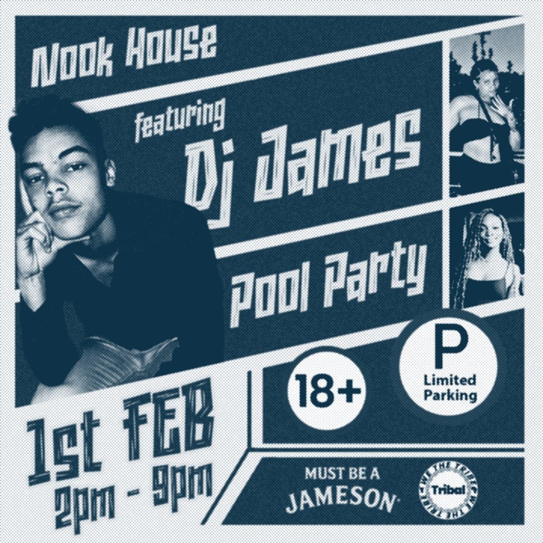 SiimonHk's tweet photo. Join us at the Nook House Pool party as with Dj James, YD Fresh, Camzo &amp; Majoro Jr as they spin the decks🔥 on 1st February from 2 PM to 9 PM at 2 Luxury Hill, Heinitzburg Street, Klein WHK. 🌊🎵 https://t.co/now8YhZUQv