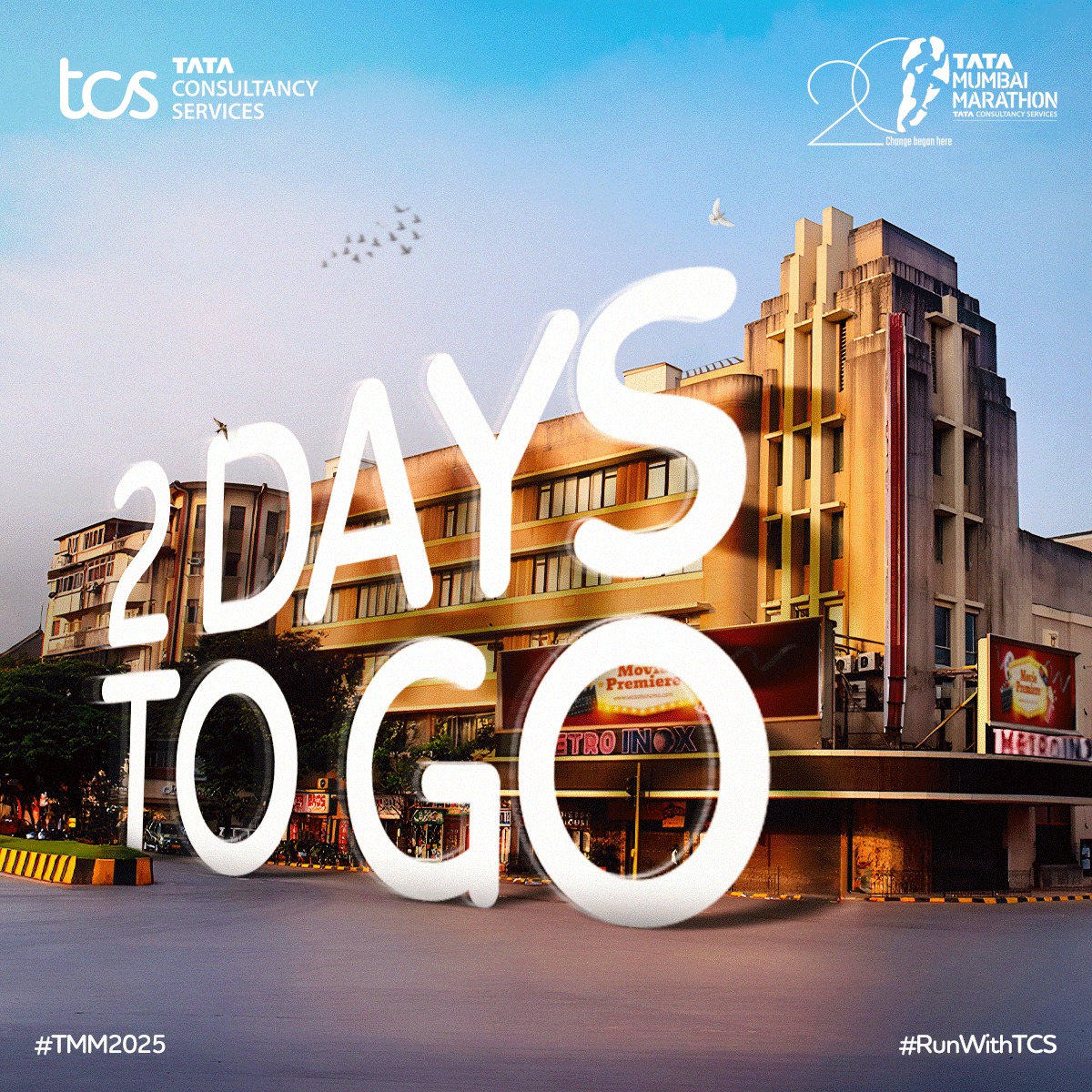 TCS's tweet photo. In just two more days, we’ll all unite on the track to celebrate our shared love for running and our commitment to making a difference.
Let’s come together and show the world the true spirit of Mumbai at #TMM2025!
#ChangeBeganHere #RunWithTCS https://t.co/CRFnxEzt9k