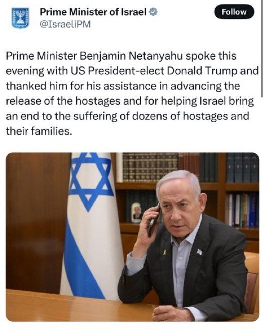 JackDangerLIVE's tweet image. 🚨BREAKING: After disgraced President Joe Biden tried taking credit for the Israel-Hamas ceasefire/hostage deal, Israel’s President Benjamin Netanyahu called to thank President Donald Trump for getting the deal done. He then made sure to put it on social media for all to see!