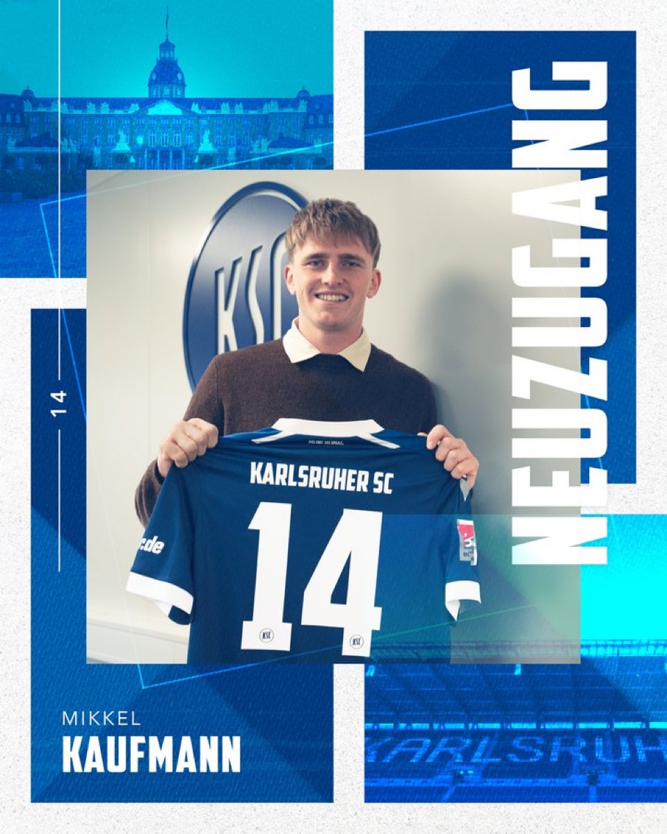 🚨Now official: Mikkel Kaufmann, new striker of <a href="/KarlsruherSC/">Karlsruher SC</a>! 

6-month loan. 

Our news, now confirmed. 🏁🇩🇰