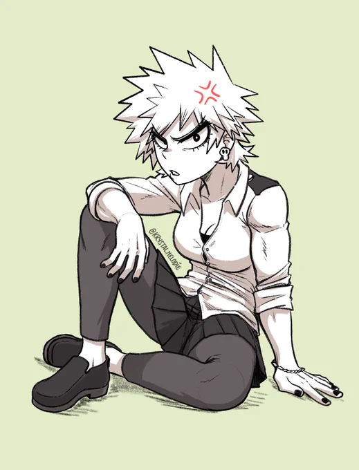 My take on fem katsuki! 🧡💥 #Bakugou 