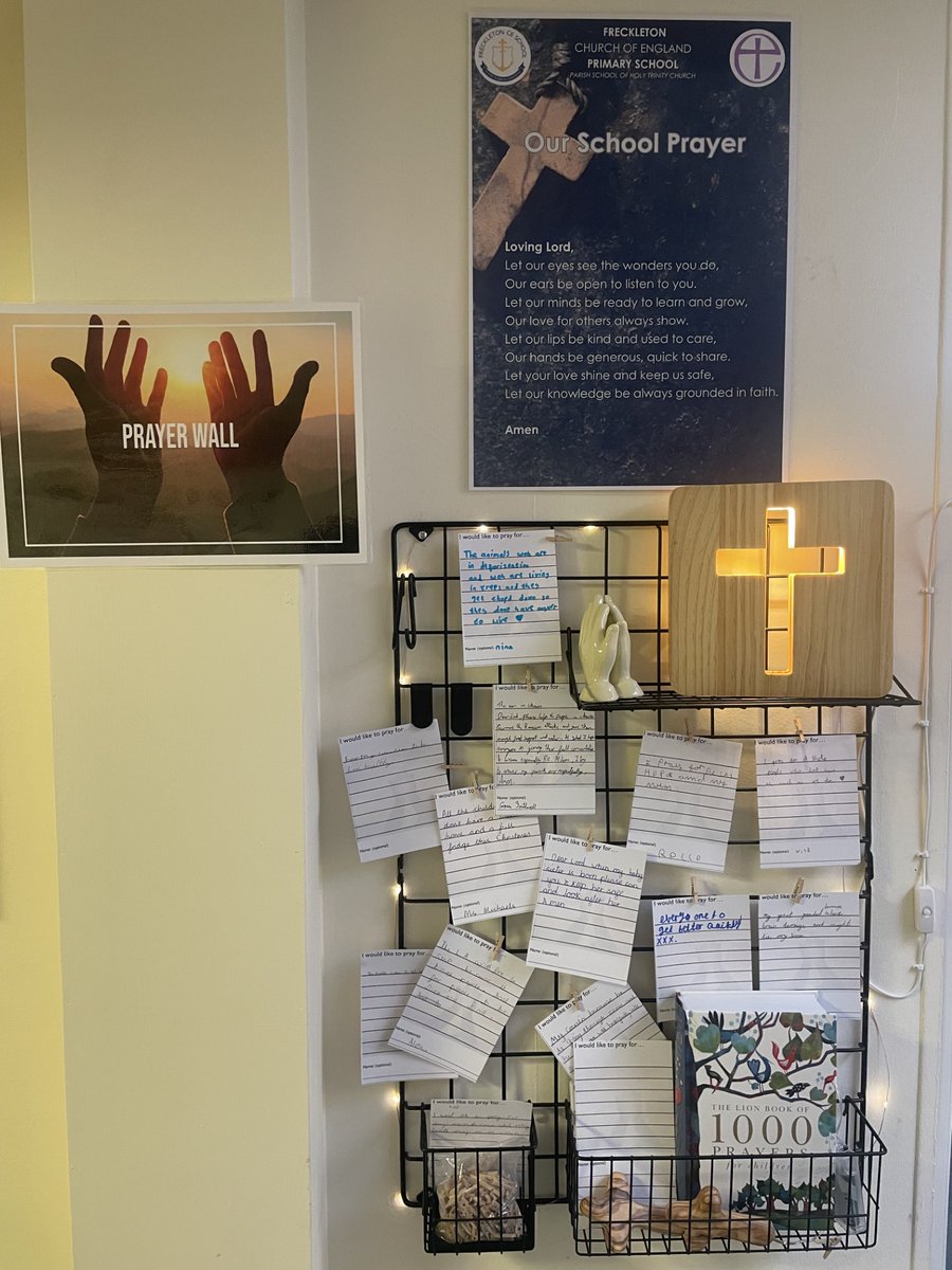 FreckletonCE (@freckleton_ce) on Twitter photo This week we set up a new prayer wall in school to coincide with the <a href="/BDBofE/">Blackburn Diocesan Board of Education</a> Year of Prayer & our own new school prayer which we launched this term. It is lovely to see so many children making good use of this area and praying not only for their families but for the wider world. This week we set up a new prayer wall in school to coincide with the <a href="/BDBofE/">Blackburn Diocesan Board of Education</a> Year of Prayer & our own new school prayer which we launched this term. It is lovely to see so many children making good use of this area and praying not only for their families but for the wider world.
