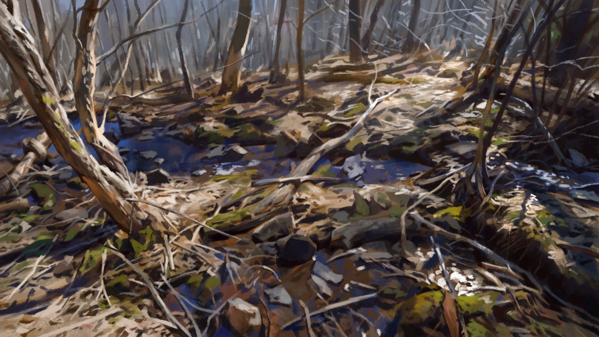 Me: it's important to simplify your landscape paintings to make them effective images that are easy to understand

Also me: