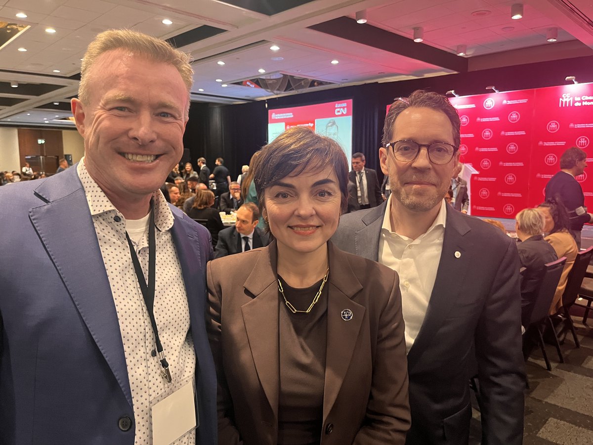 EnergyEvlo's tweet image. Minister of Economy, Innovation and Energy Christine Fréchette’s inaugural conference at @chambremontreal: #EVLO&apos;s Jean Lachance was present and engaged with leaders on advancing #EnergyStorage for a #SustainableGrid. Learn more about our solutions: hubs.li/Q032Z02S0