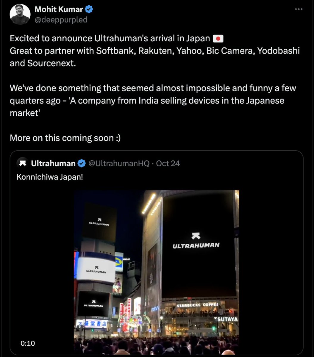 SeekingN0rth's tweet image. Goosebumpy moment!!

Today, I was reviewing the final edits in the chapter featuring lessons from @deeppurpled of @UltrahumanHQ and Akash Gupta of @GoGreyOrange for our annual publication—Narrowcast. And this tweet resurfaced (thanks to @vigneshjsarma).

Had full on goosebumps.…