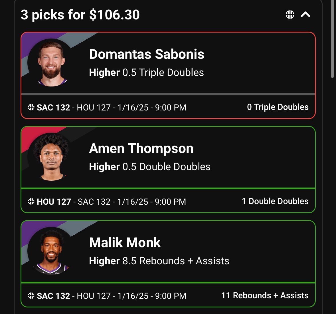 SpencersProps's tweet photo. Good reads last night but awful pairings ❌ three misses all real close. https://t.co/e1k4dbOCcZ