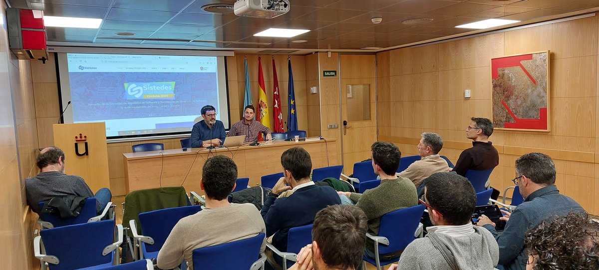 AI4Software Spanish Research Network (@redai4software) on Twitter photo Tras un rato de conversación entre nodos para plantear posibles colaboraciones en el futuro, <a href="/JRaulRomero/">José Raúl Romero</a> y <a href="/gregoriorobles/">Gregorio Robles</a> cierran los seminarios.
Esperamos que muchas de las ideas que se han generado se materialicen en el envío de trabajos a las <a href="/JornadaSistedes/">Jornadas SISTEDES 2025 - Córdoba</a>.
¡Gracias! Tras un rato de conversación entre nodos para plantear posibles colaboraciones en el futuro, <a href="/JRaulRomero/">José Raúl Romero</a> y <a href="/gregoriorobles/">Gregorio Robles</a> cierran los seminarios.
Esperamos que muchas de las ideas que se han generado se materialicen en el envío de trabajos a las <a href="/JornadaSistedes/">Jornadas SISTEDES 2025 - Córdoba</a>.
¡Gracias!