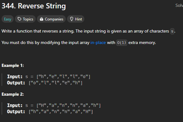ashdebugs's tweet photo. Day 11 #CodeChallenge: Solved 'Reverse String' on LeetCode. A simple yet elegant problem using two pointers. #ReverseString #LeetCode https://t.co/VPxt0qduyh