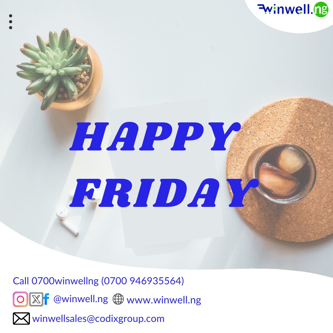 Winwellng's tweet photo. Happy Friday! 
Kickstart your weekend with a healthy boost! 
#healthyliving #happyfriday #fridayvibes #winwell.ng https://t.co/lEqmoEUu9c