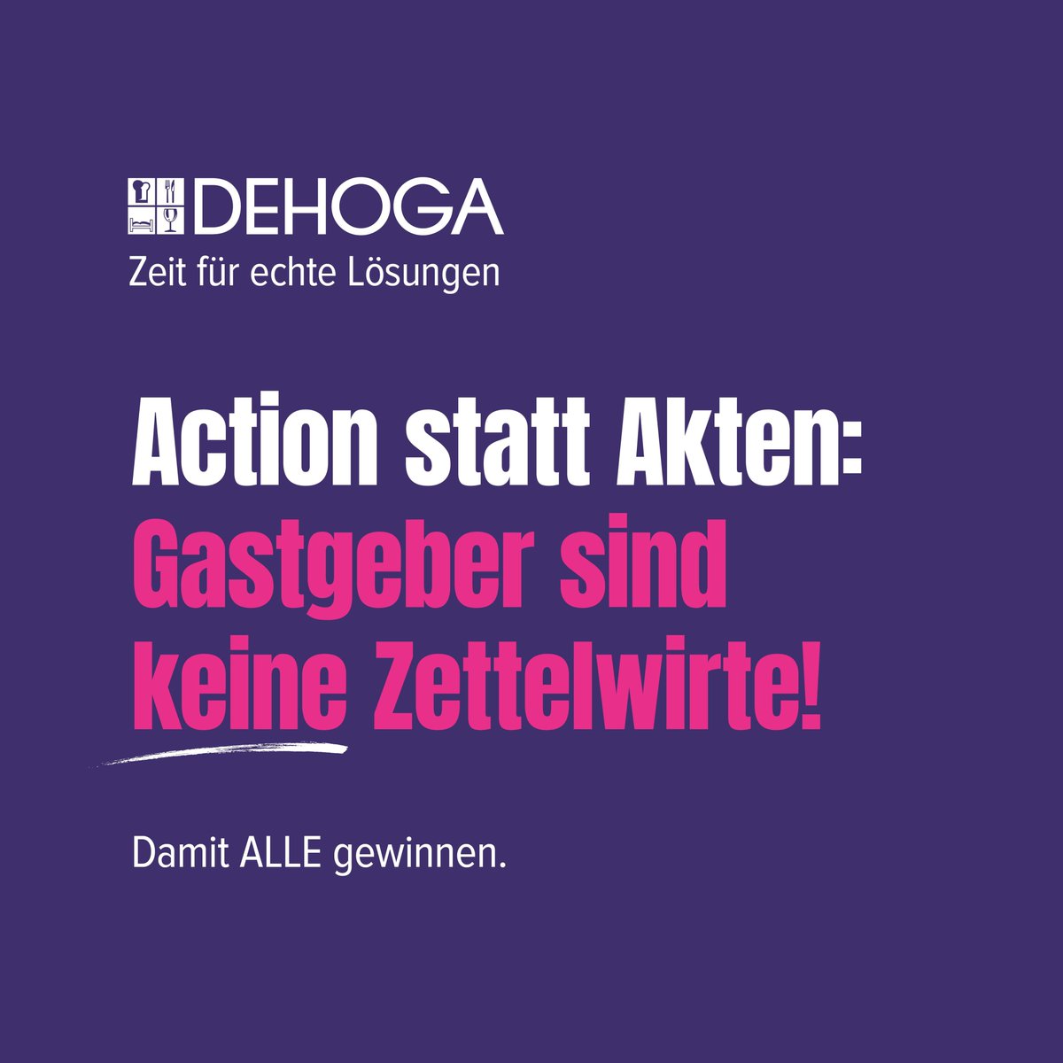 📄 Weniger Bürokratie – mehr Zeit für Gäste!
 Wir fordern
✅ Praxischecks für bestehende Vorschriften und für geplante Regelungen
✅ Weniger Berichtspflichten
✅ "One in, two out" f - Für jede neue Auflage zwei alte Auflagen streichen.)
✅ Sofortiger Stopp drohender Belastungen