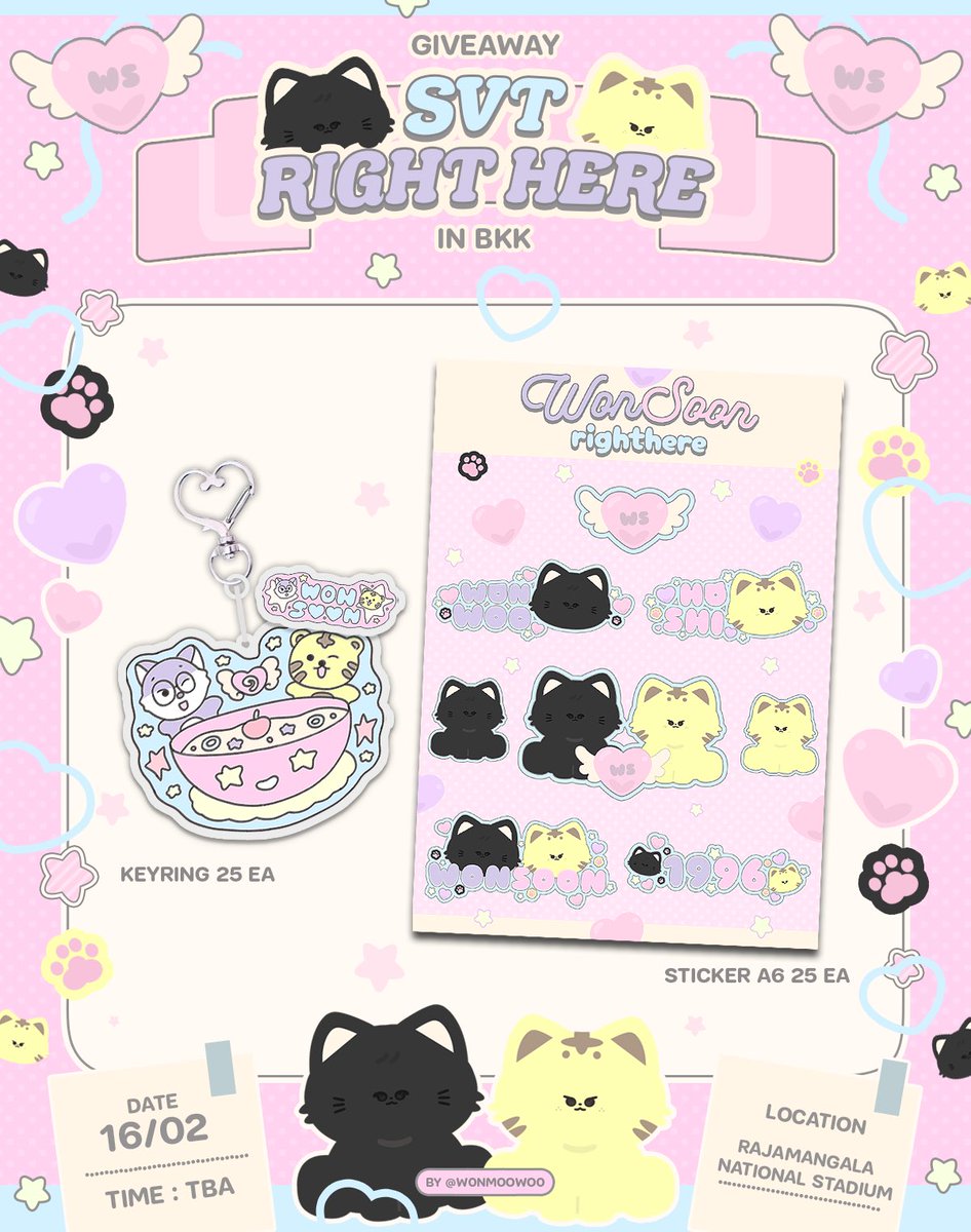 𝐏𝐥𝐬 𝐤𝐢𝐧𝐝𝐥𝐲 𝐫𝐭･ﾟ★

 ˗ˏˋ 𝐆𝐢𝐯𝐞𝐚𝐰𝐚𝐲 𝐟𝐨𝐫 𝐰𝐨𝐧𝐬𝐨𝐨𝐧 𝐬𝐡𝐢𝐩𝐩𝐞𝐫 ´ˎ˗

 ≽^⎚˕⎚^≼   ఇ ( ◝‿◜ )ఇ

✿ 𝐑𝐚𝐣𝐚𝐦𝐚𝐧𝐠𝐚𝐥𝐚 𝐍𝐚𝐭𝐢𝐨𝐧𝐚𝐥 𝐒𝐭𝐚𝐝𝐢𝐮𝐦
✿ 16 𝐅𝐞𝐛 2025
✿ 𝐓𝐁𝐀

#กะรัตพระเวสสันดร #SVT_RIGHT_HERE_IN_BANGKOK