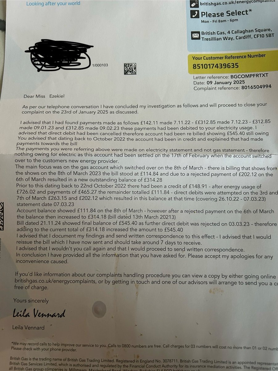Lauren Ezekiel (@laurenezekiel) on Twitter photo Iāve spent hours on the phone to <a href="/BritishGas/">British Gas</a> had the phone slammed down on me and now this letter which refuses to discuss it further even though the letter is full of mistakes. Itās a disgrace #britishgas Iāve spent hours on the phone to <a href="/BritishGas/">British Gas</a> had the phone slammed down on me and now this letter which refuses to discuss it further even though the letter is full of mistakes. Itās a disgrace #britishgas