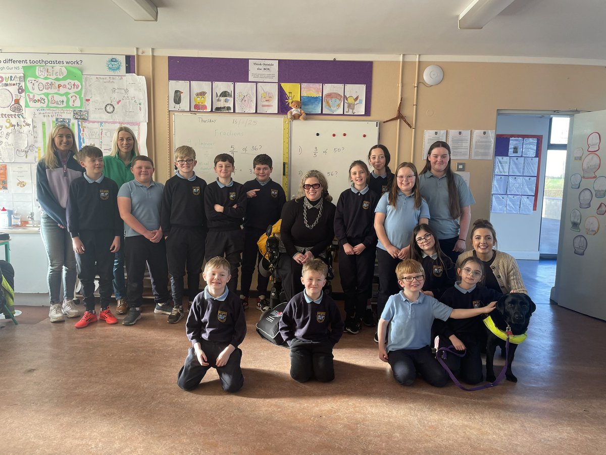 LoughGurNS's tweet image. Thanks to Edel from @IrishWheelchair for calling to us with her dog Nala. Edel gave us an insight into people with additional needs.