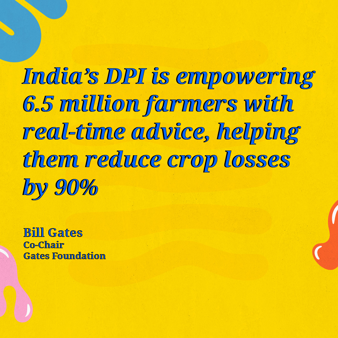 BMGFIndia's tweet photo. Empowering farmers with digital solutions can drive lasting change in agriculture. Our co-chair, @BillGates emphasizes the role of advanced technologies in developing climate-smart crops in India.
#StridesOfProgress - Small steps, big transformation https://t.co/VRDTVyFYVH