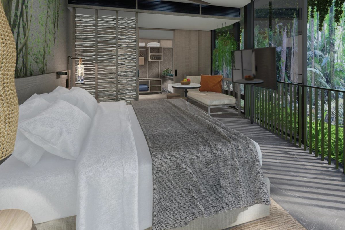 Mandai Rainforest Resort by Banyan Tree, yang akan dibuka pada April 2025, menawarkan pengalaman menginap di tengah hutan tropis Mandai Wildlife Reserve dengan akses langsung ke taman-taman zoologi kelas dunia seperti Singapore Zoo dan Bird Paradise. shorturl.at/1g4Zy