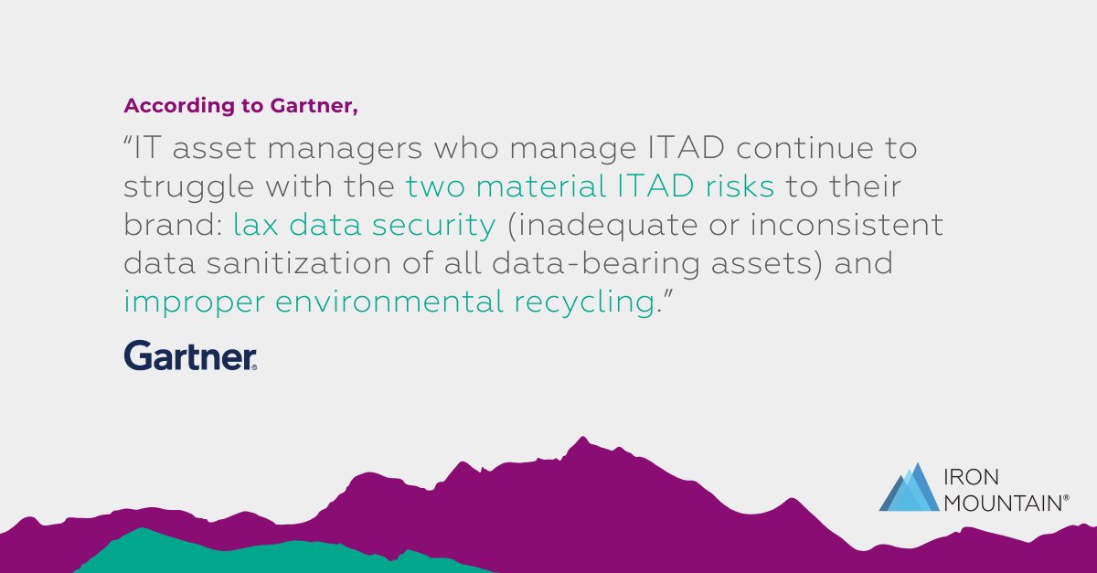 SimonMcNair's tweet photo. We are delighted to share that Iron Mountain is recognized as a Representative Provider in the 2024 Gartner® Market Guide for IT Asset Disposition — for the fifth year in a row.

👉 Download your copy of the 2024 Gartner Market Guide today: https://t.co/3YgOdNjhoo

#ITAD #ALM https://t.co/izrnFClxpy