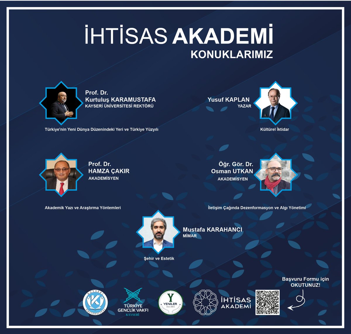 Kayseri Üniversitemiz ile Türkiye Gençlik Vakfı (TÜGVA) arasında imzalanan protokol kapsamında 
güncel konu başlıklarıyla, alanında uzman isimlerle gerçekleştirecek olan  "İhtisas Akademi"
 başvuruları sizleri bekliyor
<a href="/ProfKaramustafa/">Prof. Dr. Kurtulus Karamustafa 🇹🇷</a> <a href="/kayseriedu/">Kayseri Üniversitesi</a>
<a href="/tugvauniversite/">TÜGVA Üniversite</a> <a href="/VefaBayirbas/">İ. Vefa Bayırbaş</a>