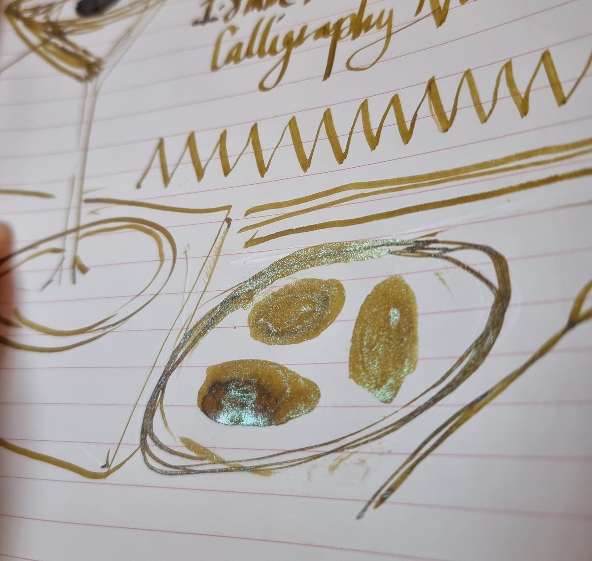 Diamine Olive Swirl ink is a Friday vibe 🍸