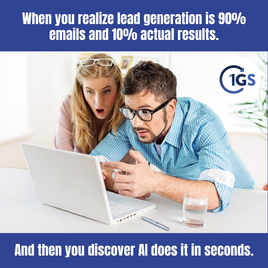 1gsagency's tweet photo. You’re already spending most of your time on emails, but what if that could be automated? 

With AI, lead generation becomes faster and more effective, giving you back the time you need to focus on what matters.

Contact us for more details!

🌐 https://t.co/rbg8b2a3yw

#1GS #... https://t.co/ghWGLDH23b