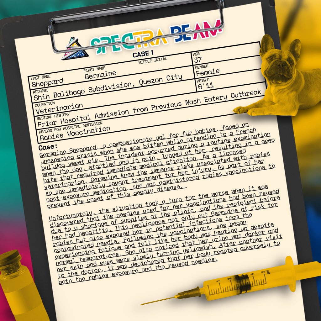 SPECTRABEAM_'s tweet photo. ‼️CALLING ALL CASE STUDY PARTICIPANTS‼️

Meet Germaine, Juan, Sam, Marites, Carlos, and Yumi 😷 our patients (and victims) for this year's case study! 💊

Read the CASE STUDY DETAILS on Healthcare Sanitation below ⬇️ to find out what exactly triggered their health issues? 🤔 https://t.co/pGZVx406Av