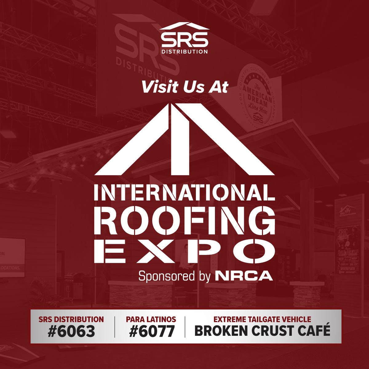 We are excited for #IRE2025! 🛠️
Join us Feb 19–21 in San Antonio at the Henry B. González Convention Center!
📍 Booth #6063 &amp; #6077
#RoofingExpo #SanAntonio #SRSDistribution #RoofHub