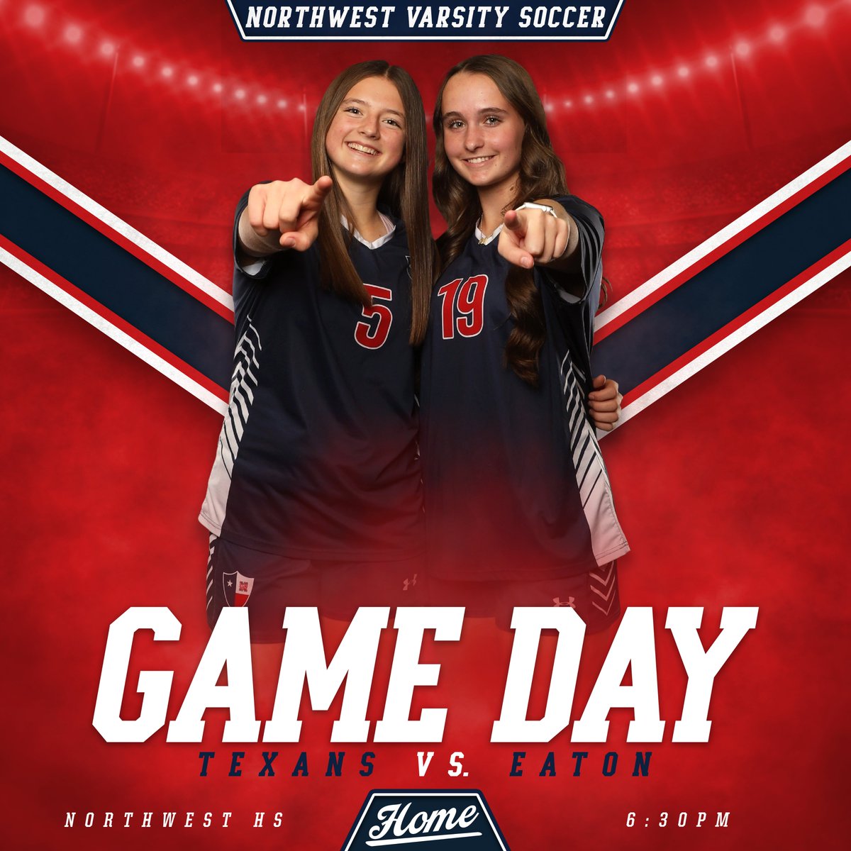 It's game #2 of district play against crosstown rivals Eaton. Come out and support your Lady Texan Soccer on this beautiful Friday. Varsity kicks off at 6:30 and JV at 5:00.