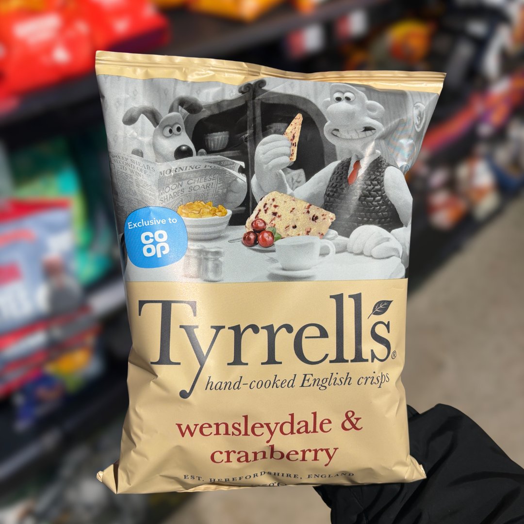 More cheese, Gromit!🧀

Still haven’t tried our Wallace &amp; Gromit-inspired crisps? Now is the perfect time! Grab a bag for just £1.75🎉

Have you seen the new Wallace and Gromit film yet?🤔

Offer valid until 4th February.