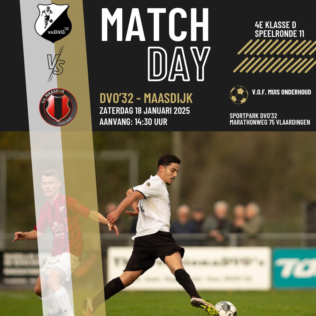 Speelronde 11 ⚽️🔥
Balsponsor: VOF Muis Onderhoud 
<a href="/DVO32Selectie/">Selectie DVO'32</a>