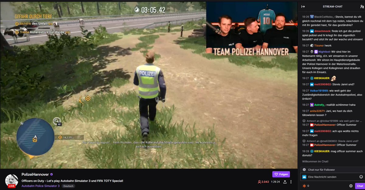 schaue der polizei gerade zu wie sie polizei spielt