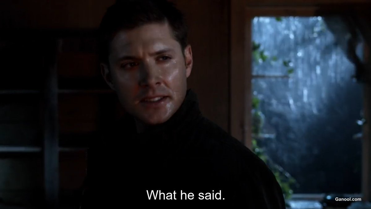 Castiel: bamf
Dean Winchester: proud of his man