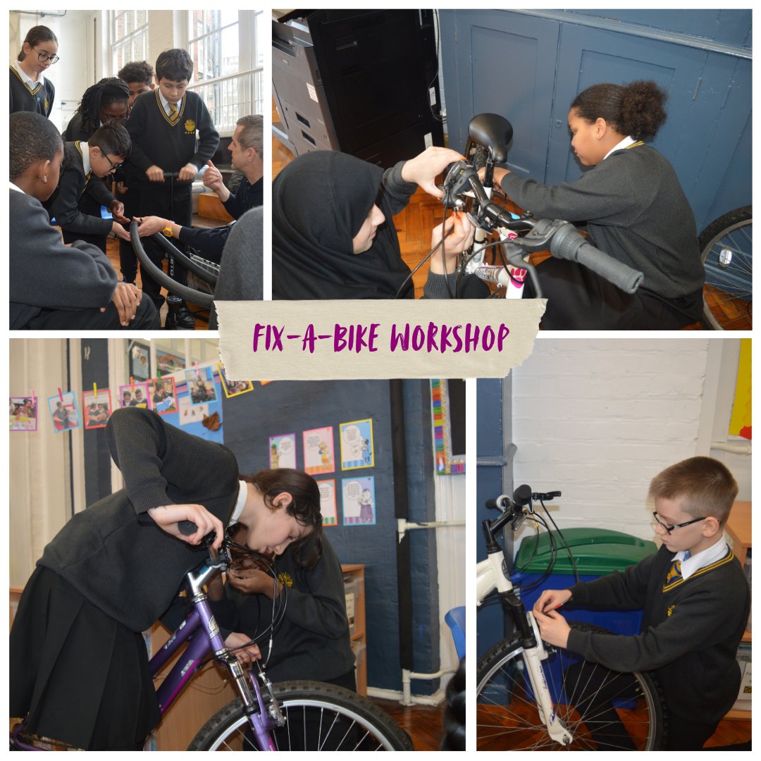 ArkGlobeAcademy's tweet photo. 🚲 Year 6 loved the Fix a Bike Workshop, part of the School Travel Plan with @lb_southwark &amp; @TfL! 🚴‍♀️ With our bronze award, we’re aiming for silver! They learned bike skills, planned routes, and are ready to ride! 💨 #CycleSafe #ActiveTravel @ArkSchools @MattJones_Globe https://t.co/yXQ4dLMUpz