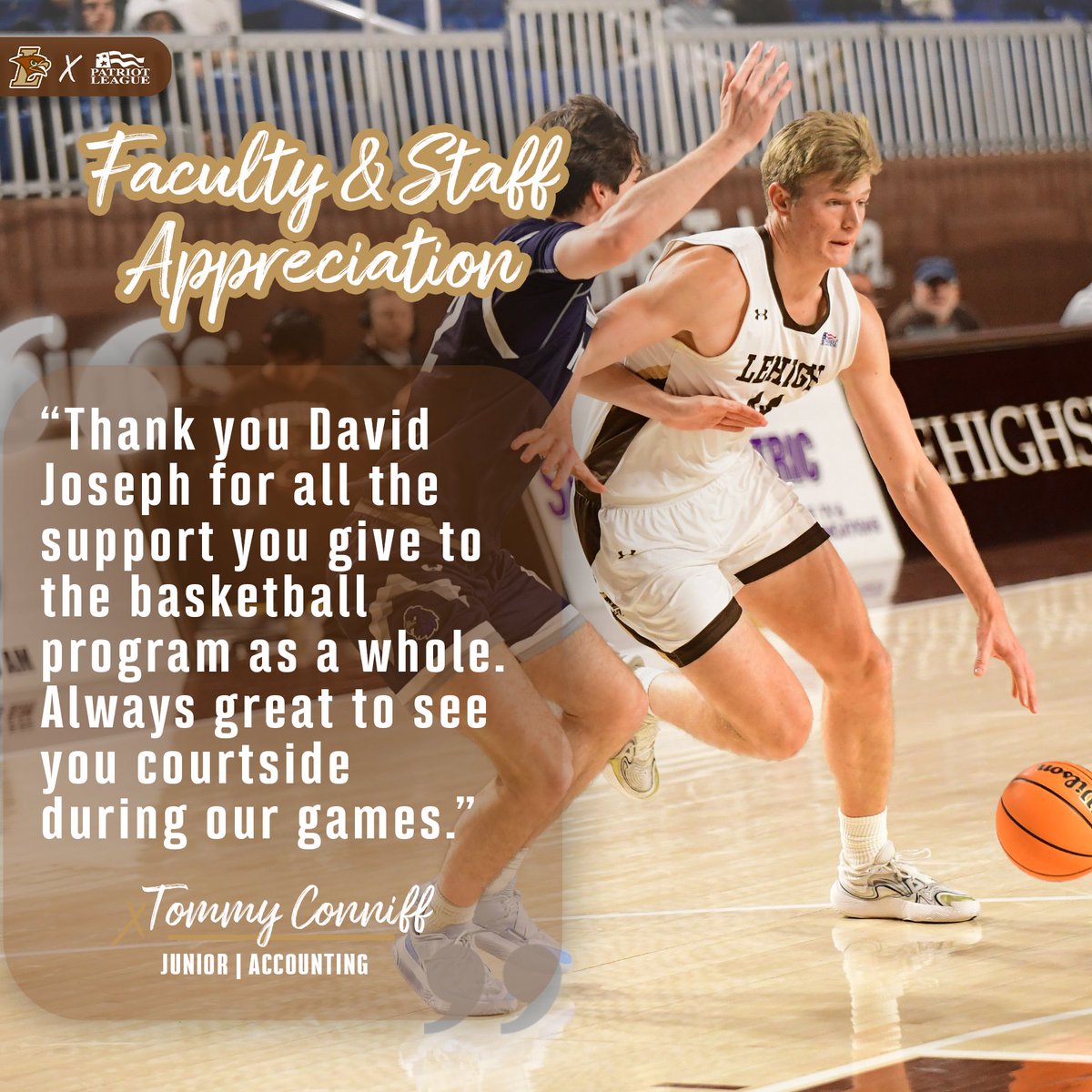 Tomorrow's game against Loyola Maryland is Faculty &amp; Staff Appreciation Day. Check out some quotes from the guys in recognition of our great Lehigh faculty &amp; staff members!

#GoLehigh
