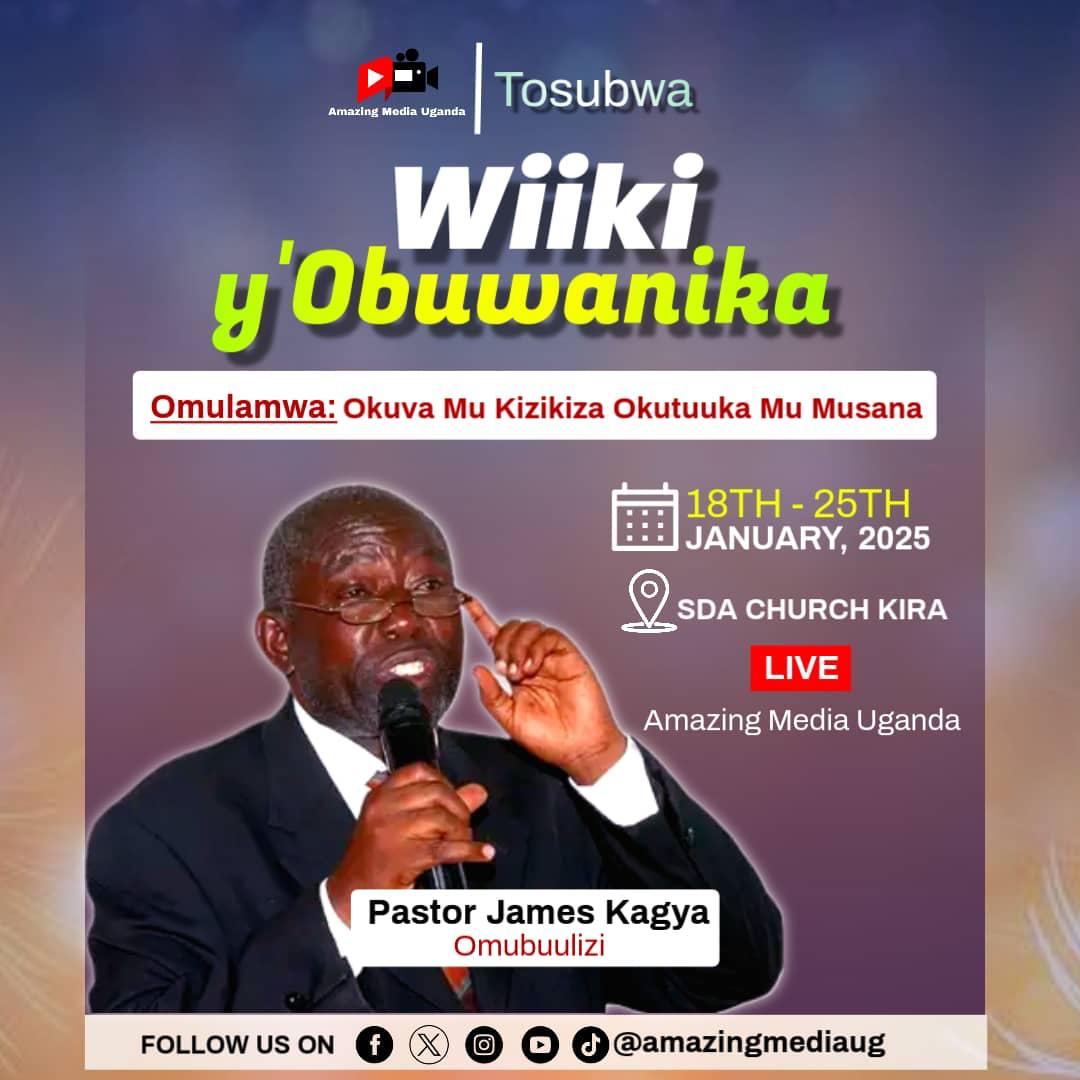 Don't miss Pr. James Kaggya for a full week of spiritual emphasis about the church and worship.
#HappySabbath